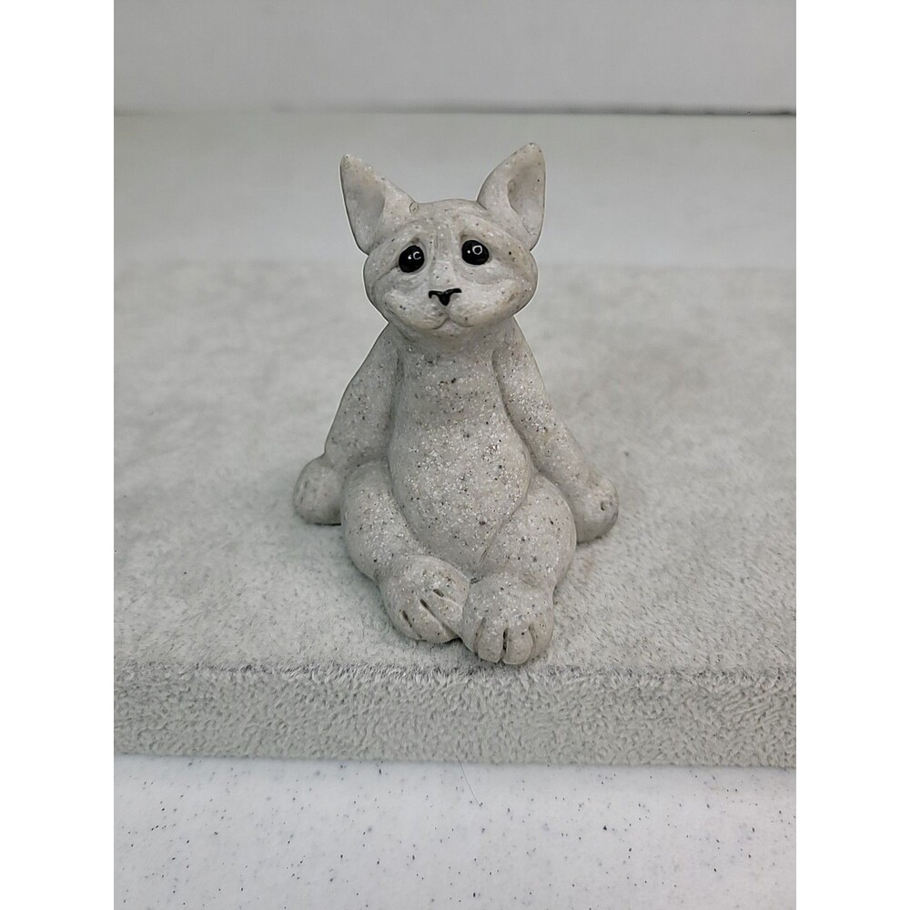 Vintage 2000 Second Nature Design Quarry Critters Carl The  Cat 3" Tall